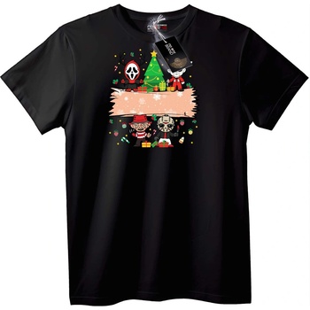 NOONEBRAND Тениска Хелоуин и коледен ужас - 2XL, Black
