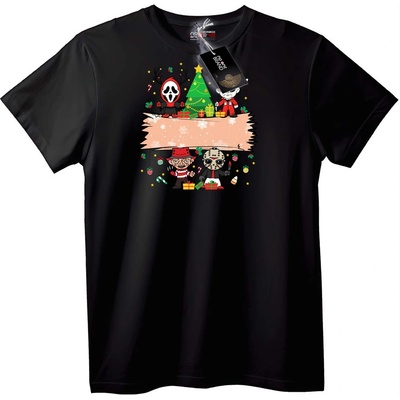 NOONEBRAND Тениска Хелоуин и коледен ужас - 2XL, Black