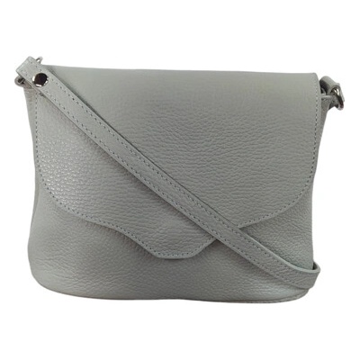 Vera Pelle dámská crossbody kožená světle 1661 D86 světle šedá