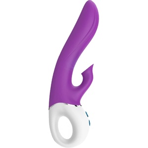 Mokko Toys Мултифункционален вибратор със засмукваща функция "isaiah purple" 22 см