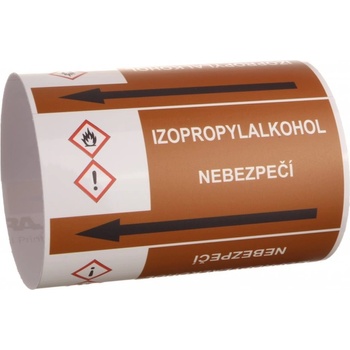 Páska na značení potrubí Signus M25 - IZOPROPYLALKOHOL Samolepka 100 x 77 mm, délka 2,4 m, Kód: 26060