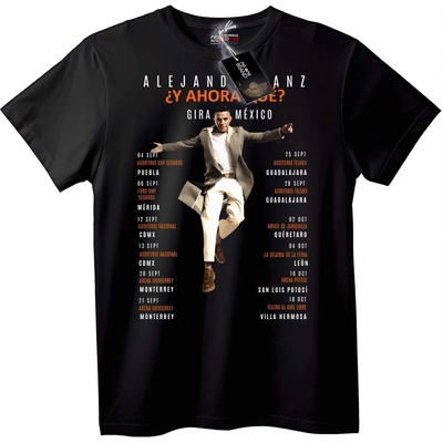 NOONEBRAND Тениска Alejandro Sanz Турне в Мексико - 7XL, White
