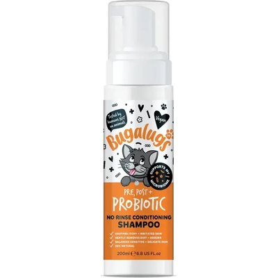 Bugalugs Pre & Post Probiotic No Rinse Shampoo for Cats - Пробиотичен сух шампоан за котки 200ml