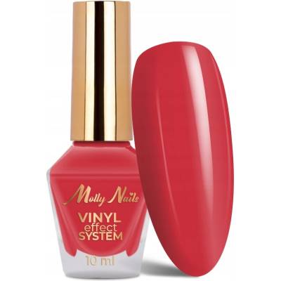 Klasický lak na nehty MOLLYNAILS 10ml Vinyl Effect System Coral