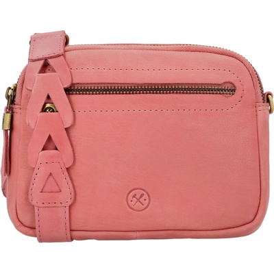 Ružová kožená crossbody kabelka „Molly“