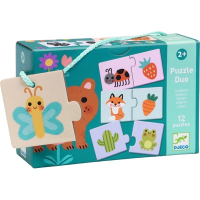 DJECO Образователен пъзел Djeco Duo - Цветове, 24 части (DJ08273)