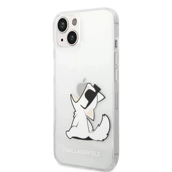 KARL LAGERFELD Предпазен калъф Choupette Eat Karl Lagerfeld PC/TPU за iPhone 14 Plus, Прозрачен (KLHCP14MCFNRC) (KLHCP14MCFNRC)