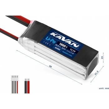 KAVAN Li-Po 1800mAh/11.1 V 40/80C 20,0Wh