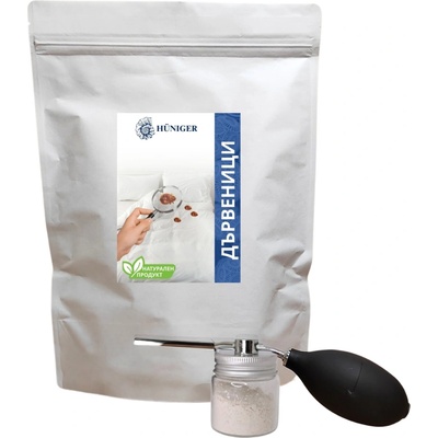 Hüniger® Натурална пудра за унищожаване и на резистентни креватни дървеници за 200 кв. м. /500 гр. + ПОДАРЪК Прашилка (12351-500-1392)