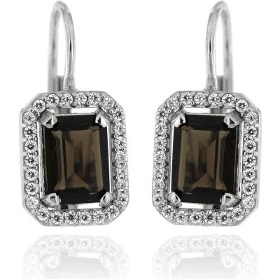 Zlatnictví U Kostela zlaté náušnice s přírodní záhnědou 1214