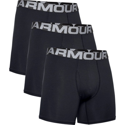 Under Armour Boxerky Charged Cotton 6in 3 Pack černá