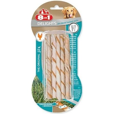 8in1 Tyčinky Dental Delights kroucená žvýkací 55 g