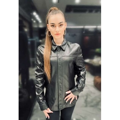 Max Original Leather Kožená košeľa GIBSON black