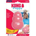 KONG Puppy Large - Гумена играчка за дъвчене с пространство за лакомство , за подрастващи кучета от едри породи, успокояващ венците , 10.5 см