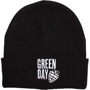 Green Day шапка Stacked Logo & Grenade Black (GDBEAN06B)