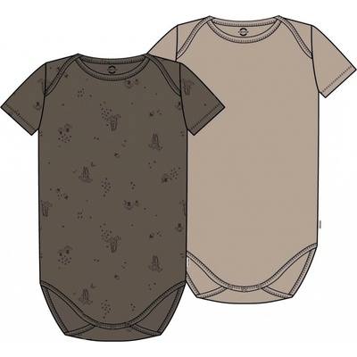 KOJENECKÉ BODY MIKK LINE S HŘÍBKY 2KS CHOCOLATE CHIP