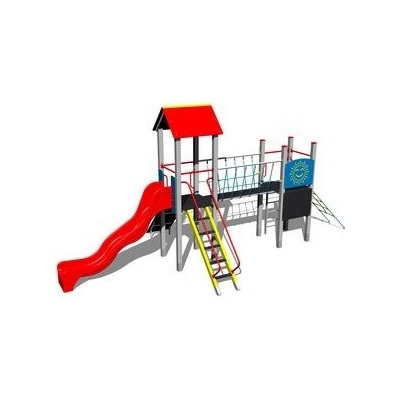 Playground System sestava se skluzavkou a šplháním 4U227K15 celokovová