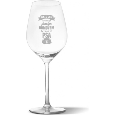 Sablio Sklenička na víno Tento dům 490 ml