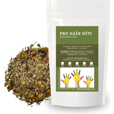 Haniell Čaj bylinný pre naše deti jemná zmes pre imunitu a zdravie 100 g