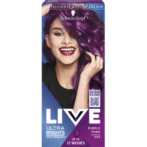 Schwarzkopf Live Боя за коса Schwarzkopf Live Ultra Brights - Ребел лилаво 094