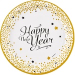 Amscan Чинии - Happy new year 8 бр