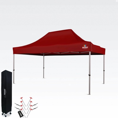 BRIMO Zahradní párty stan 3x4,5 m bez stěn Červená S. Alu
