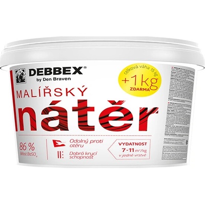 Den Braven Malířský nátěr 7 kg kbelík 7 kg bílá - bělost min. 86%