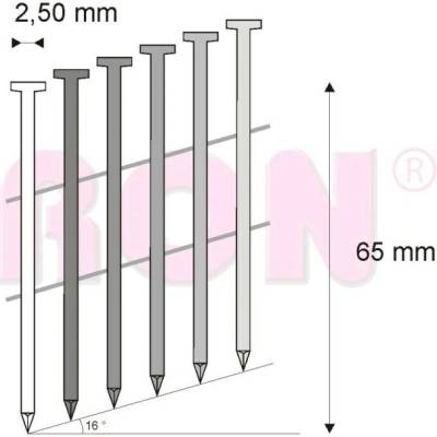 Hřebíky FAC hladké svitek, drát 16° 2,50 x 65 mm - 7 200 ks