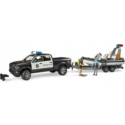 Bruder Policajné auto Ram 2500 s loďou 02507