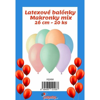 gemar Balónek latexový pastelový 26 cm makronky mix