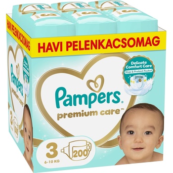 Pampers Premium Care месечен пакет пелени 6-10 кг Midi 3 (200 бр. ) (10DP010581)