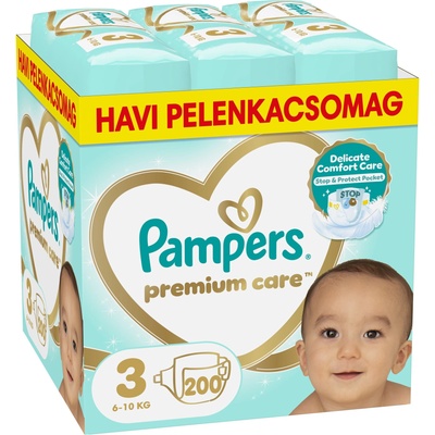 Pampers Premium Care месечен пакет пелени 6-10 кг Midi 3 (200 бр. ) (10DP010581)