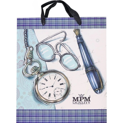 MPM Dárková papírová taška MPM-Quality - modrá