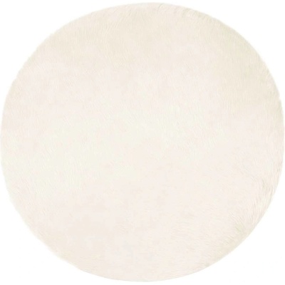 vidaXL Изкуствен овчи килим Tafalla Бяло Ø 200 см Полиестер (42021473)