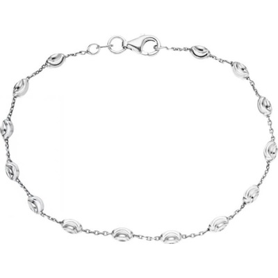 Bealio 01048 stříbrný náramek OVÁLKY MĚSÍČNÍ brus DOUBLE 19 cm 03-01048-1701