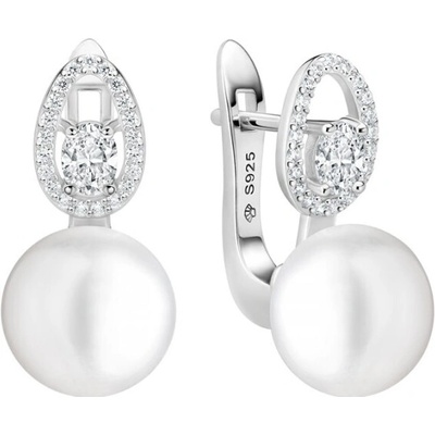 Gaura Pearls Stříbrné náušnice s bílou 10 mm perlou Noema SK25473EL/W stříbrná bílá