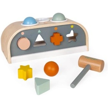 Janod - Детски дървен сортер с чукче (J04409)