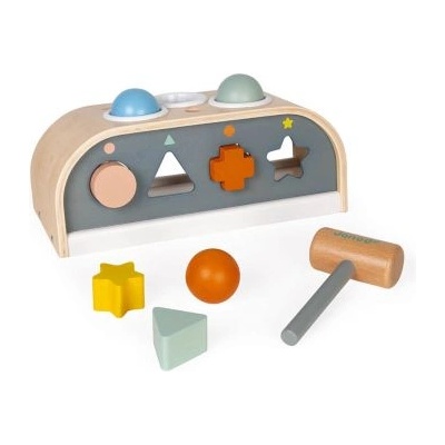 Janod - Детски дървен сортер с чукче (J04409)