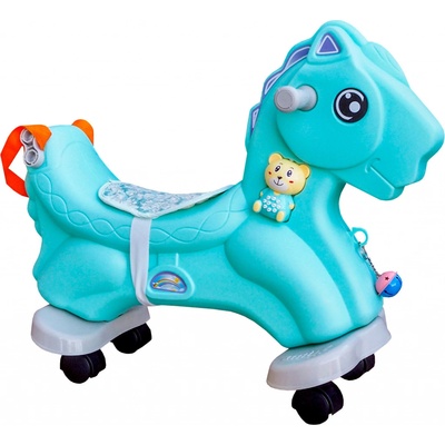 Aga4Kids Plastový houpací koník 2v1 DS3802 Modrý