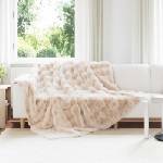 Pure Line Home Луксозно покривало за легло тип заешка кожа Olite, бежово