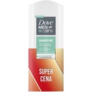 Dove Sprchový gél na telo, tvár a vlasy Men + Care Sensitive (3 in 1 Shower Gél) 2 x 400 ml
