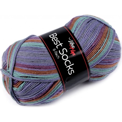 Prima-obchod Pletací příze Best socks / ponožkovka 150 g, barva 4 (7367) modrošedá