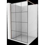 Mexen Kioto душ стена Walk-in 100 x 200 см, черна мрежа 8 мм, четкана мед - 800-100-101-65-77 (800-100-101-65-77)