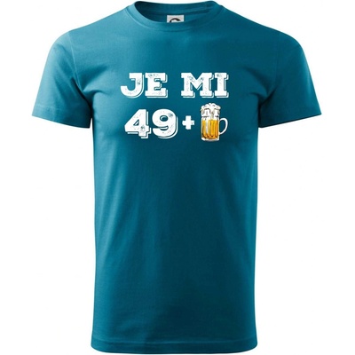 Je mi 50 pivo tričko tmavý tyrkys