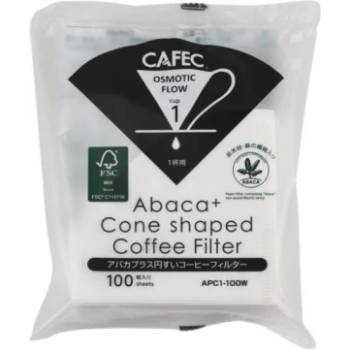 Cafec Abaca+ Cone хартиени филтри - 01, 100 бр (APC1-100W)