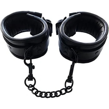 ostatní ROUGE Leather Padded Wrist Cuffs Black with Black Accessories