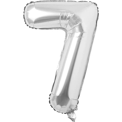 DAALO Nafukovací balónky čísla maxi stříbrné 7