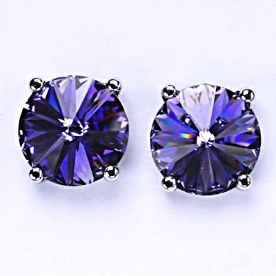 Čištín krystal Swarovski tanzanit s krystaly NŠ 1188