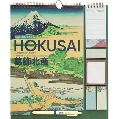 Grupo Erik Nástěnný měsíční plánovač 2026/Hokusai 2027