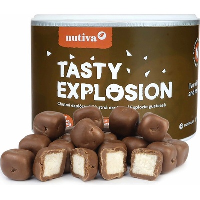 NUTIVA Kokosové kocky v čokoláde Tubus 200 g